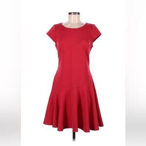 Sharagano Drop waist dress in red, size 8